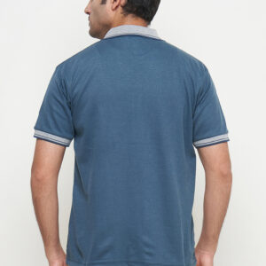 Polo Shirt Royal Blue - Motif - Kancing