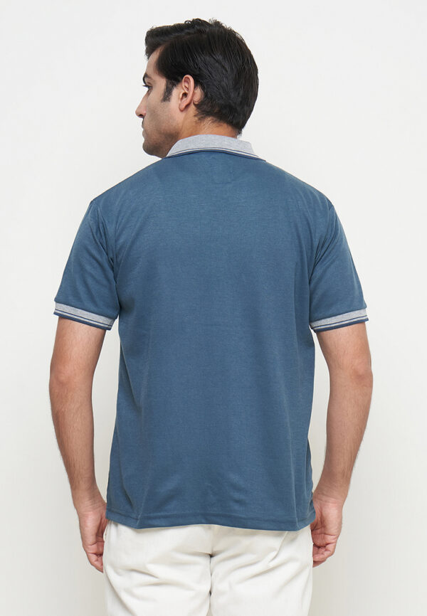 Polo Shirt Royal Blue - Motif - Kancing