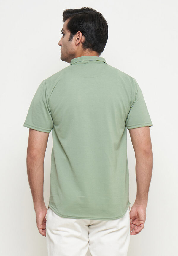 Polo Shirt Yellow Green - Polos - Zipper - Gambar 2