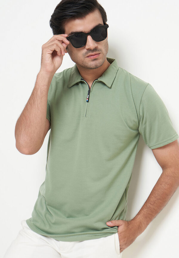 Polo Shirt Yellow Green - Polos - Zipper