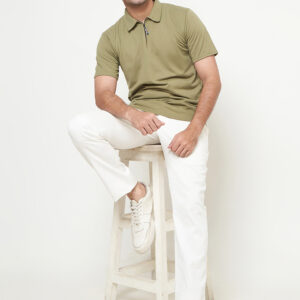 Polo Shirt Dark Khaki - Polos - Zipper