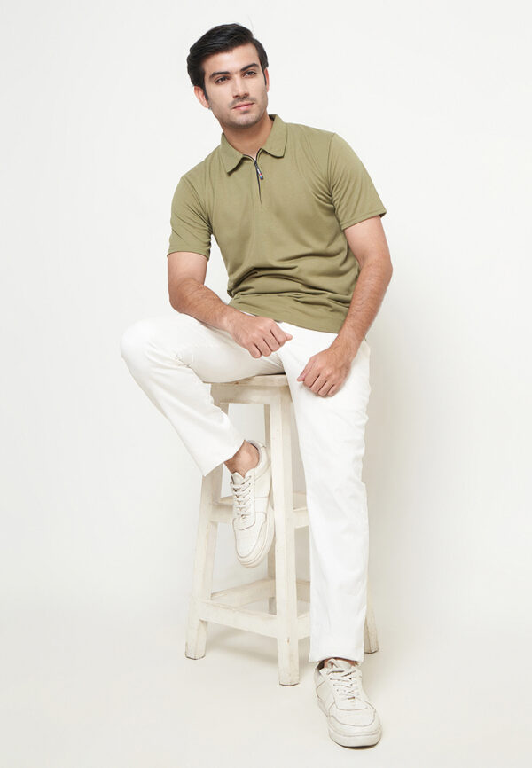 Polo Shirt Dark Khaki - Polos - Zipper