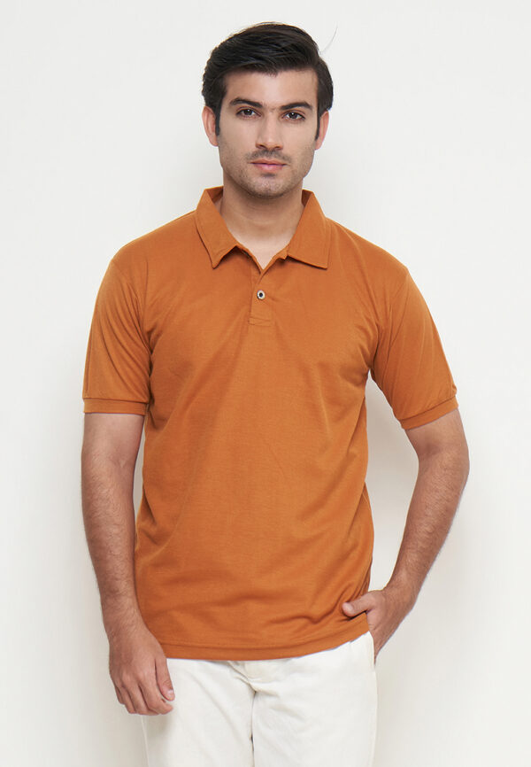 Polo Shirt Orange - Polos - Kancing - Gambar 5
