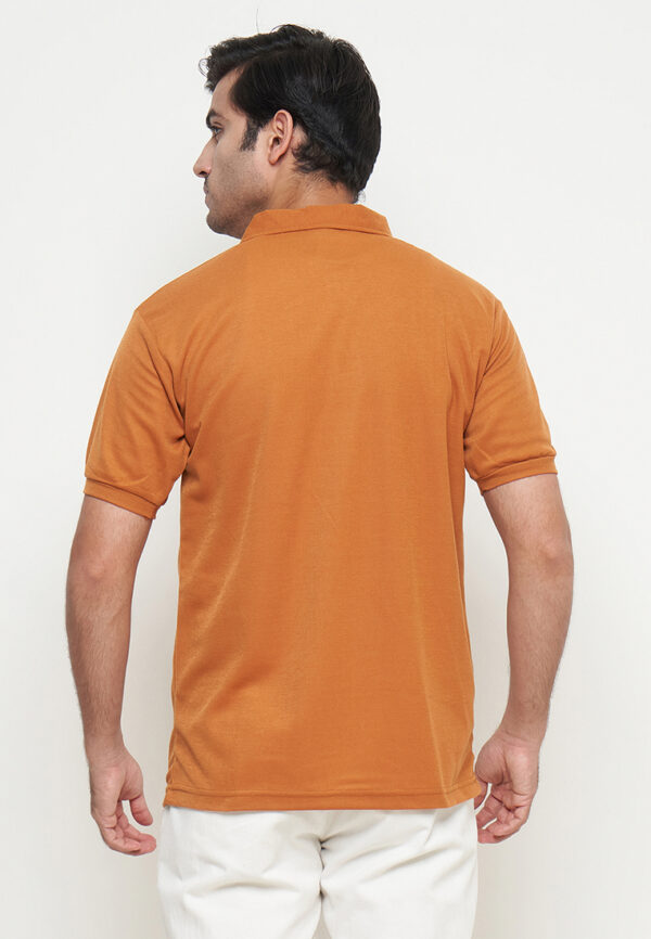 Polo Shirt Orange - Polos - Kancing - Gambar 2