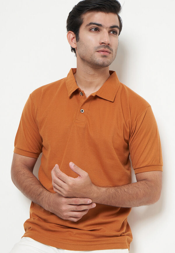 Polo Shirt Orange - Polos - Kancing