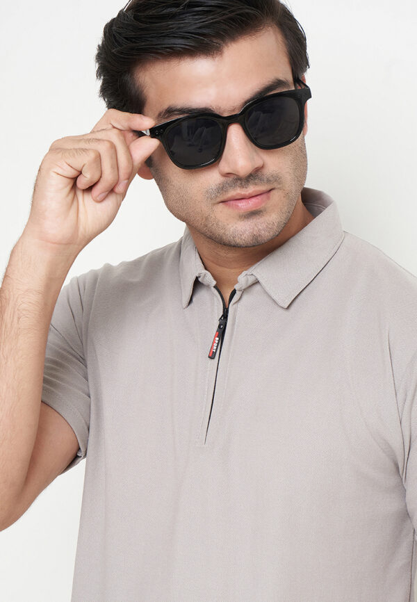 Polo Shirt Light Grey - Polos - Zipper
