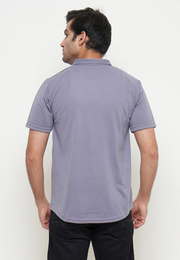 Polo Shirt Medium Purple - Polos - Zipper - Gambar 3