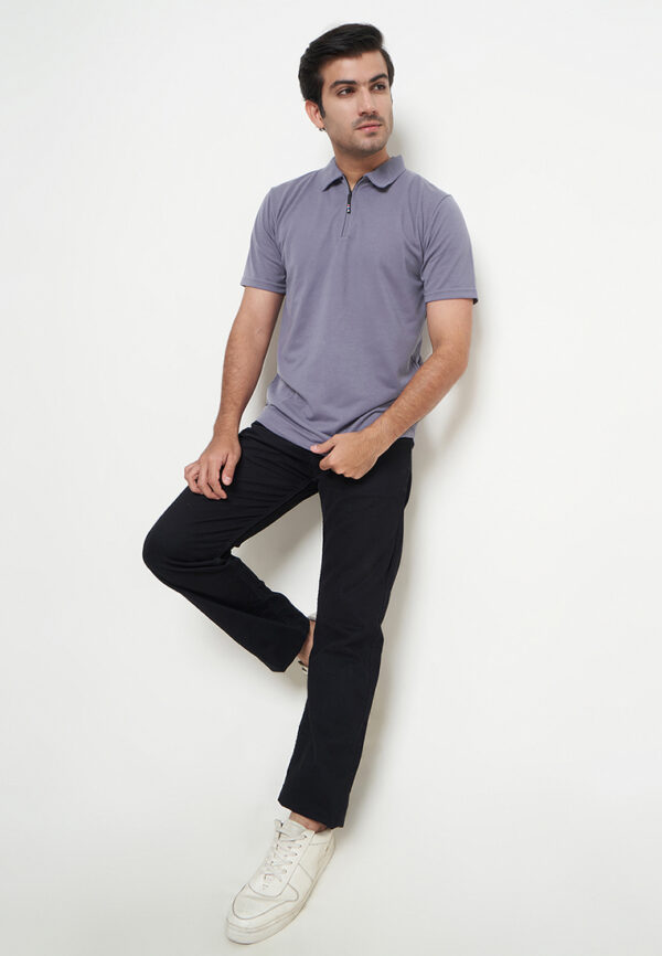 Polo Shirt Medium Purple - Polos - Zipper - Gambar 2