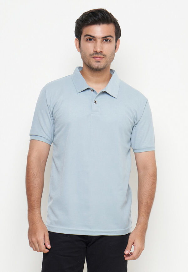Polo Shirt Baby Blue - Polos - Kancing - Gambar 5
