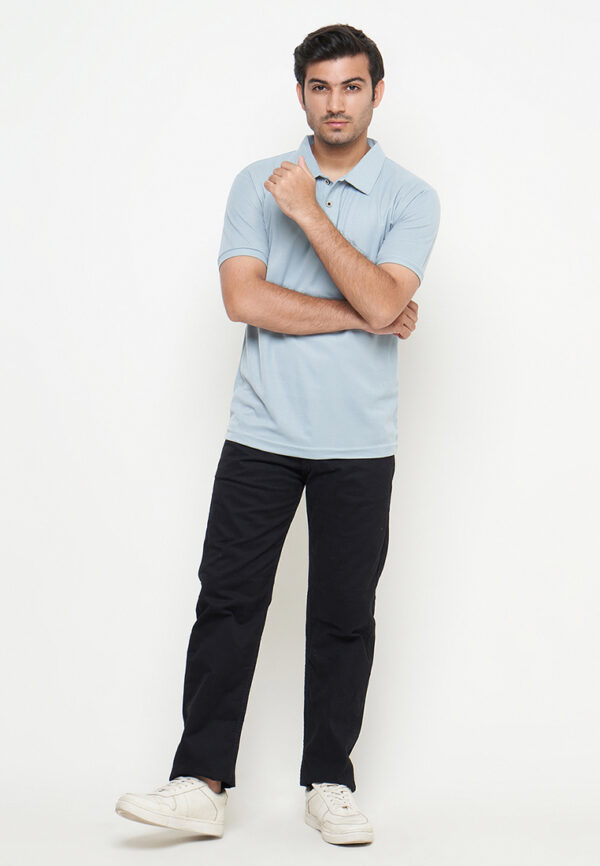 Polo Shirt Baby Blue - Polos - Kancing - Gambar 4